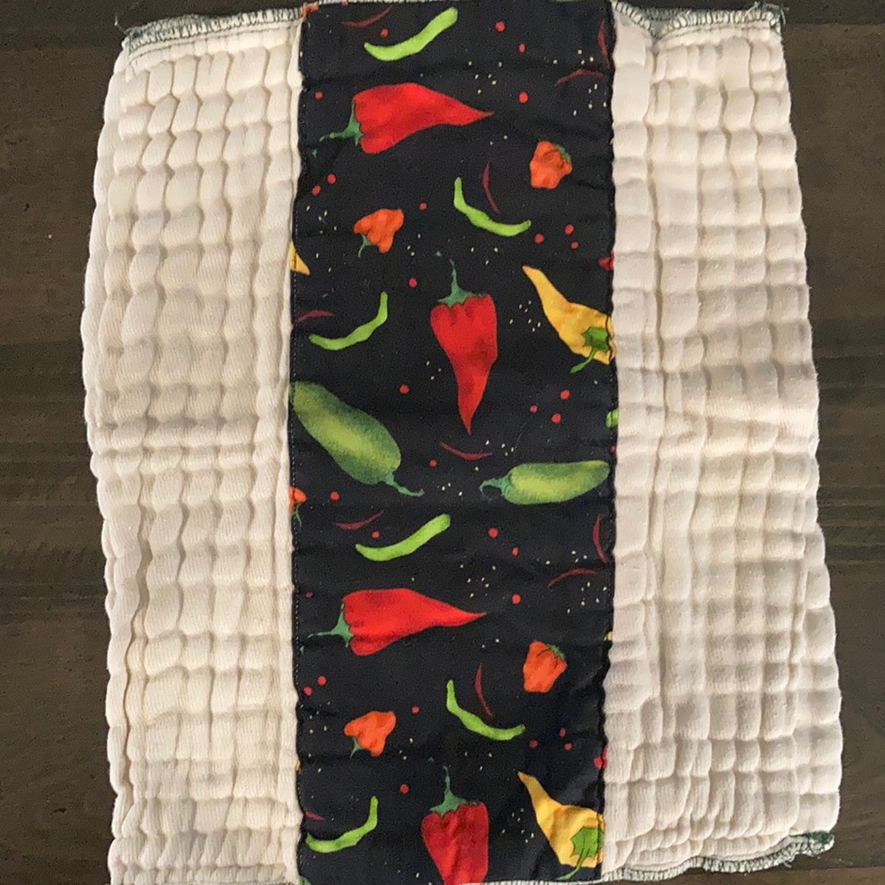Hot Peppers Embellished Prefolds